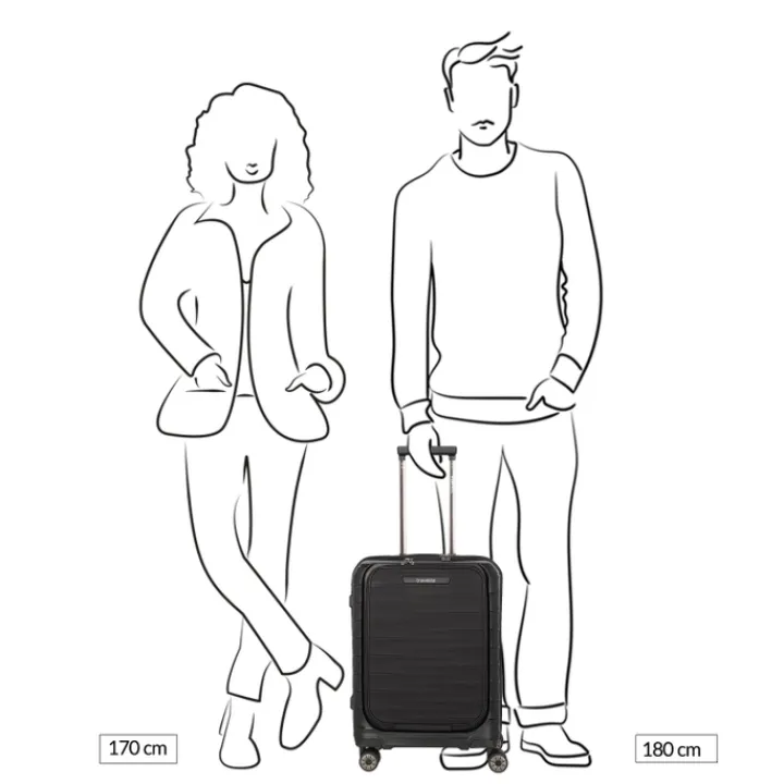 Transavia Trolleys|Handbagage Trolleys>Travelite Mooby 4w Trolley S Frontpocket black