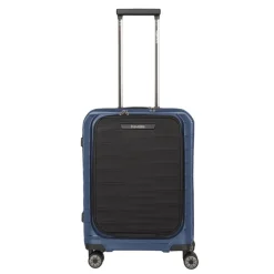 Transavia Trolleys|Laptop Trolleys>Travelite Mooby 4w Trolley S Frontpocket blue