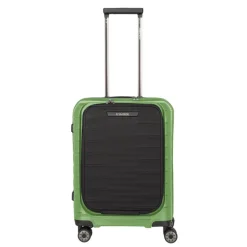 Transavia Trolleys|Handbagage Trolleys>Travelite Mooby 4w Trolley S Frontpocket green