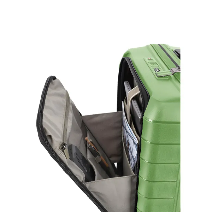 Transavia Trolleys|Handbagage Trolleys>Travelite Mooby 4w Trolley S Frontpocket green