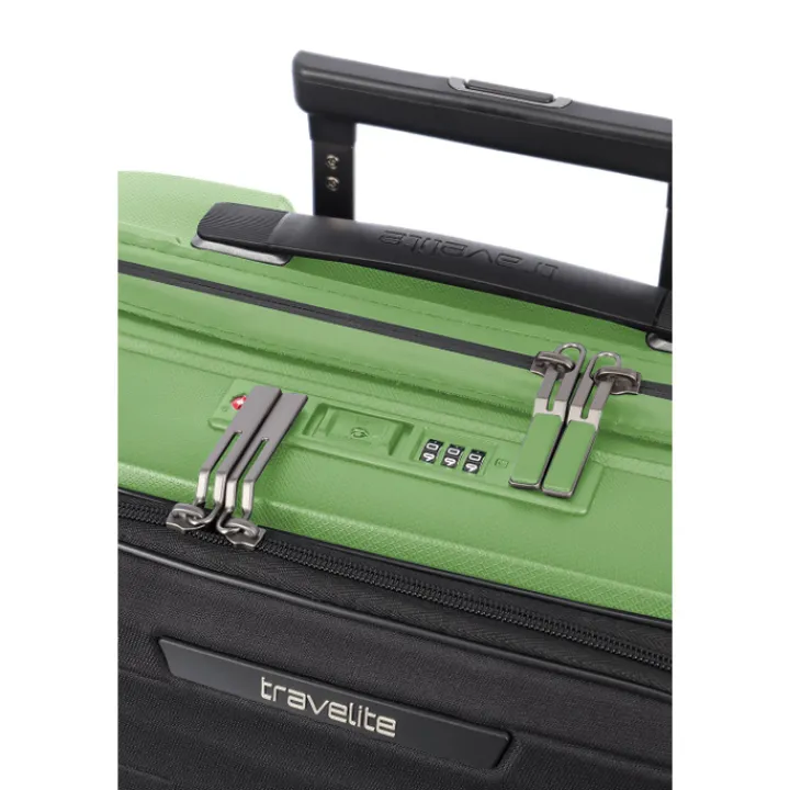 Transavia Trolleys|Handbagage Trolleys>Travelite Mooby 4w Trolley S Frontpocket green