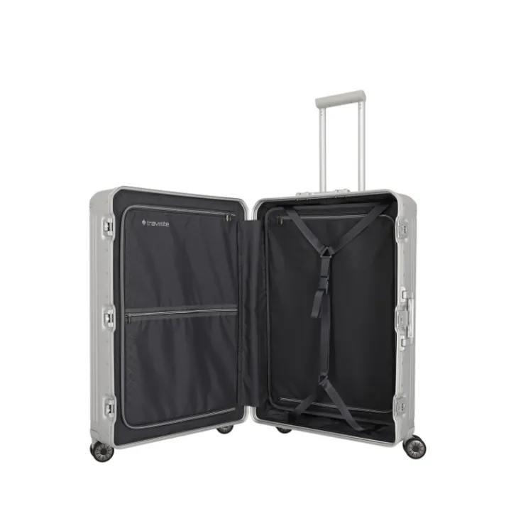 Reistrolleys|Reiskoffers>Travelite Next 2.0 Aluminium 4w Trolley L silver