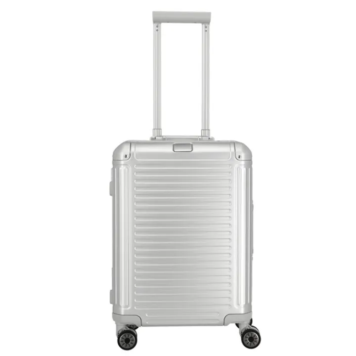 Handbagage Trolleys|Reiskoffers>Travelite Next 2.0 Aluminium 4w Trolley S silver