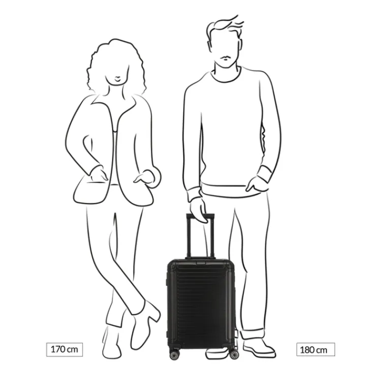Handbagage Trolleys|Reiskoffers>Travelite Next 2.0 Aluminium 4w Trolley S silver