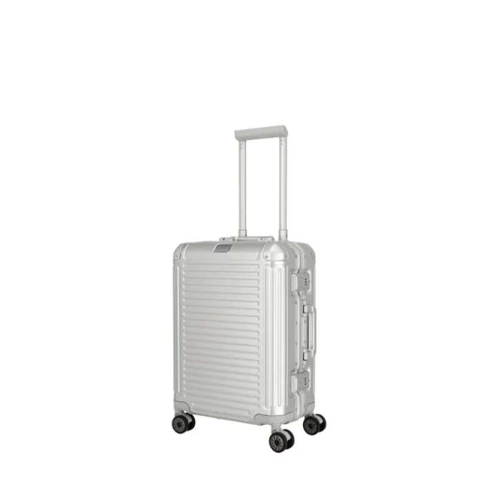 Handbagage Trolleys|Reiskoffers>Travelite Next 2.0 Aluminium 4w Trolley S silver