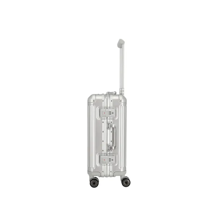 Handbagage Trolleys|Reiskoffers>Travelite Next 2.0 Aluminium 4w Trolley S silver