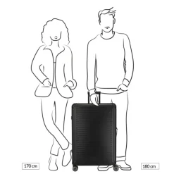 Reistrolleys|Reiskoffers>Travelite Next 2.0 Aluminium 4w Trolley L black matt
