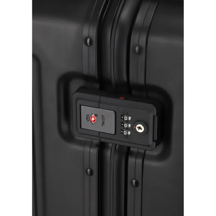 Reistrolleys|Reiskoffers>Travelite Next 2.0 Aluminium 4w Trolley L black matt