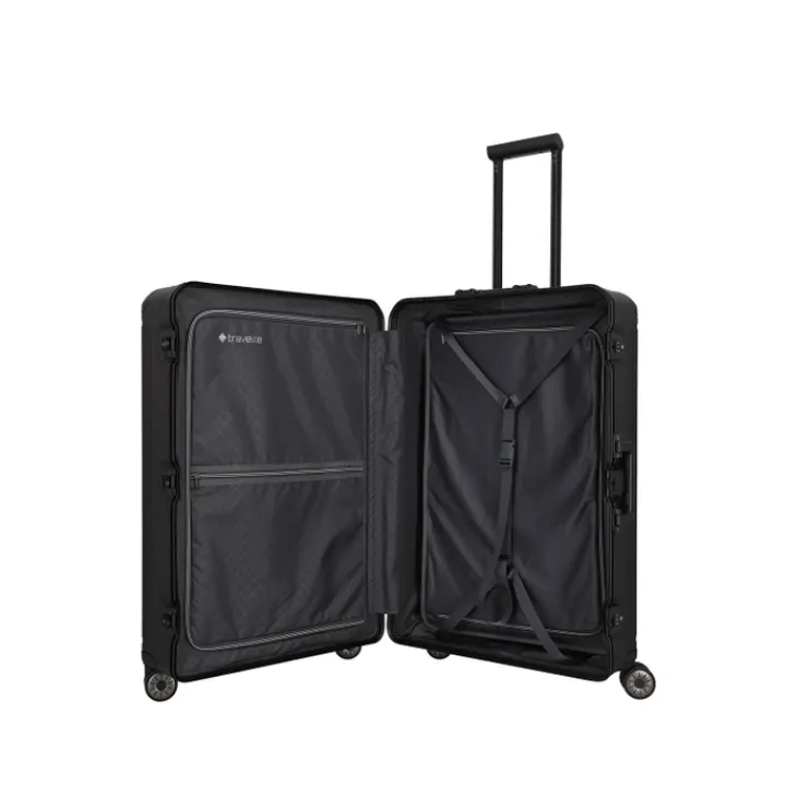 Reistrolleys|Reiskoffers>Travelite Next 2.0 Aluminium 4w Trolley L black matt