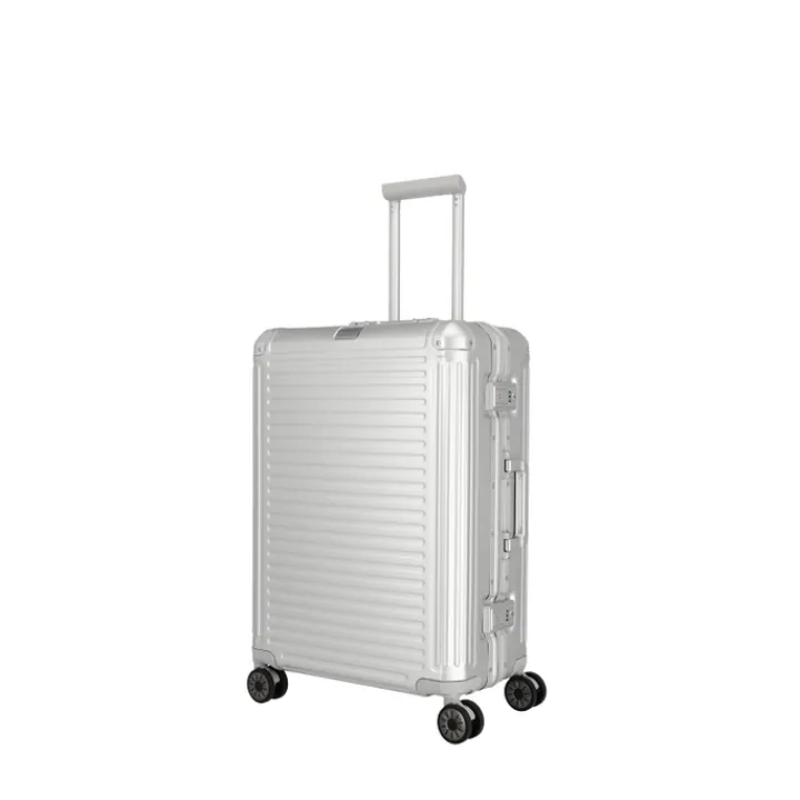 Reistrolleys|Reiskoffers>Travelite Next 2.0 Aluminium 4w Trolley M silver