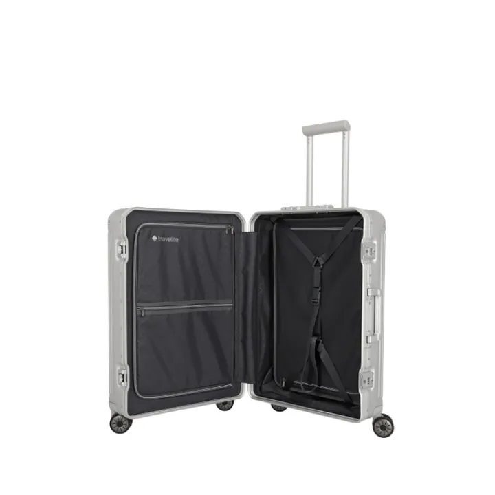 Reistrolleys|Reiskoffers>Travelite Next 2.0 Aluminium 4w Trolley M silver