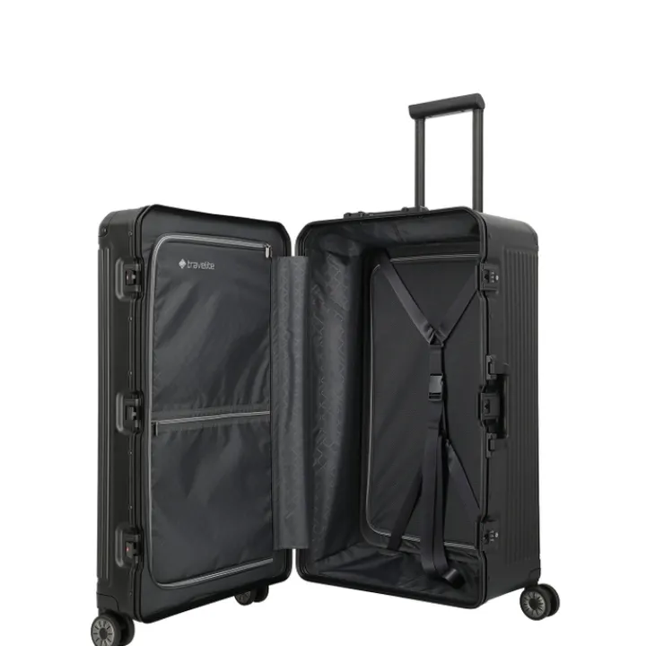 Reistrolleys|Reiskoffers>Travelite Next 4 Wheel Trunk L black