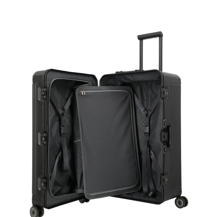 Reistrolleys|Reiskoffers>Travelite Next 4 Wheel Trunk L black