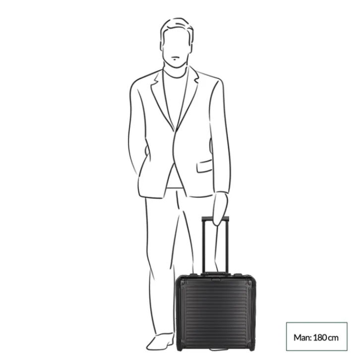 Handbagage Trolleys|Laptop Trolleys>Travelite Next Aluminium Business Wheeler silver