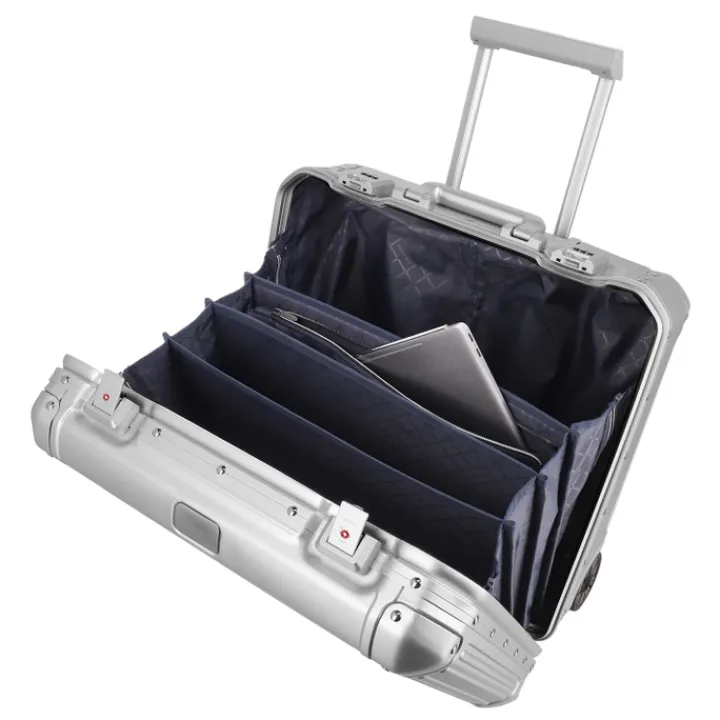 Handbagage Trolleys|Laptop Trolleys>Travelite Next Aluminium Business Wheeler silver