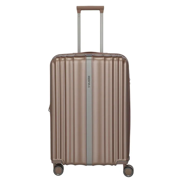 Reistrolleys|Reiskoffers>Travelite Paros 4W Trolley M cappuccino