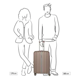 Reistrolleys|Reiskoffers>Travelite Paros 4W Trolley M cappuccino