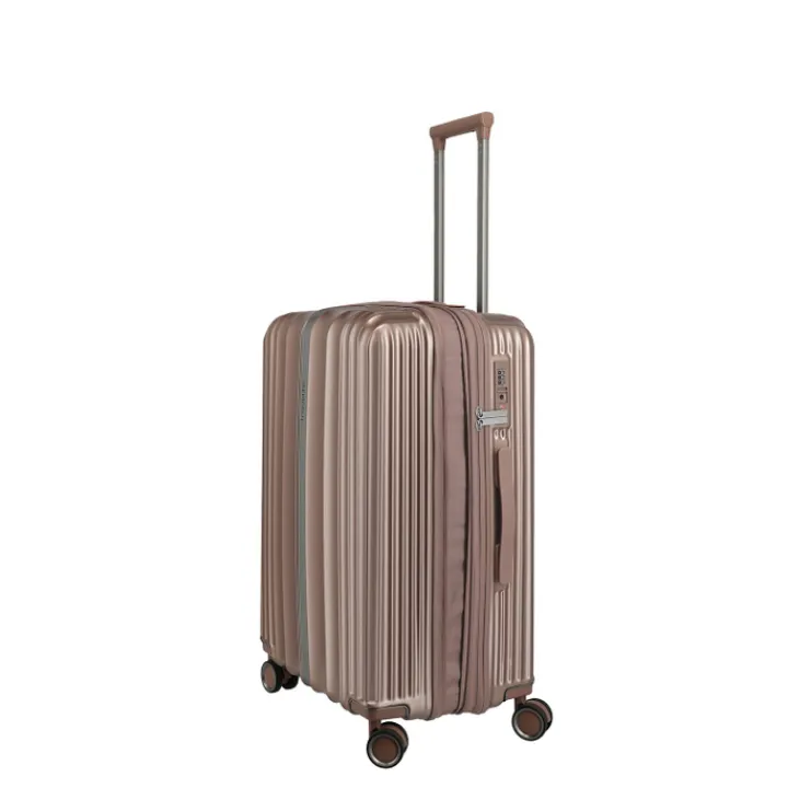 Reistrolleys|Reiskoffers>Travelite Paros 4W Trolley M cappuccino