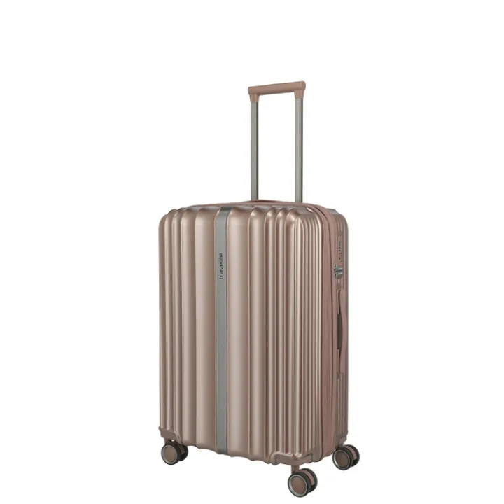 Reistrolleys|Reiskoffers>Travelite Paros 4W Trolley M cappuccino