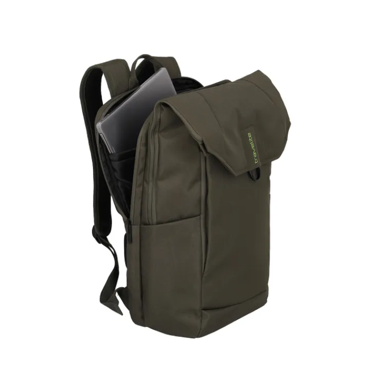 Daypack|15.6 Inch Laptoptassen>Travelite Pathway Backpack olive