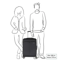 Reistrolleys|Reiskoffers>Travelite Priima 4w Trolley M Exp. black