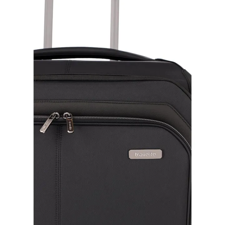 Reistrolleys|Reiskoffers>Travelite Priima 4w Trolley M Exp. black