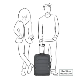 Transavia Trolleys|Ryanair Trolleys>Travelite Skaii 2 Wheel Hybrid Trolley S Expandable anthracite
