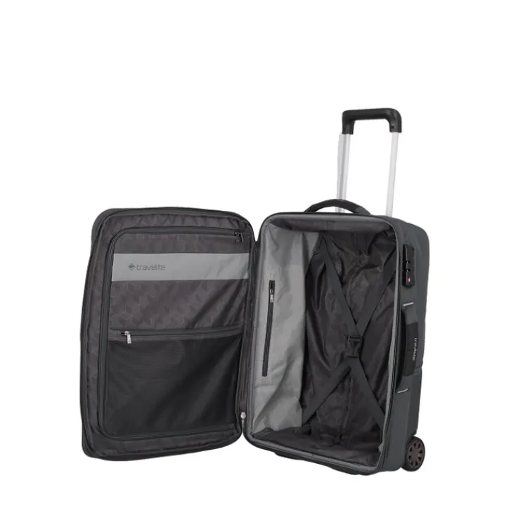 Transavia Trolleys|Ryanair Trolleys>Travelite Skaii 2 Wheel Hybrid Trolley S Expandable anthracite