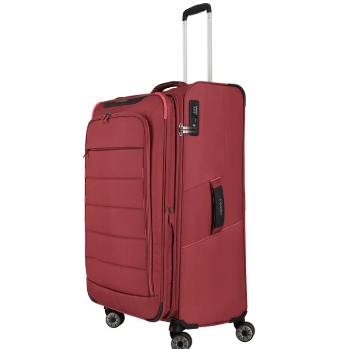 Reistrolleys|Reiskoffers>Travelite Skaii 4 Wheel Trolley L Expandable red