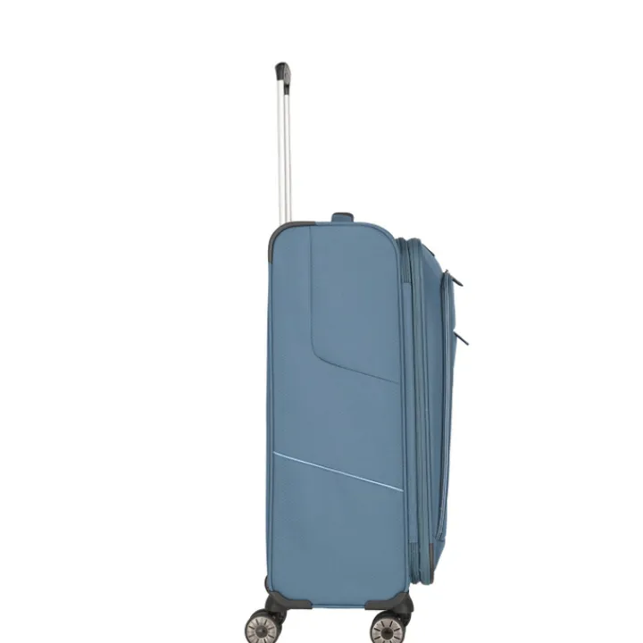 Reistrolleys|Reiskoffers>Travelite Skaii 4 Wheel Trolley M Expandable blue
