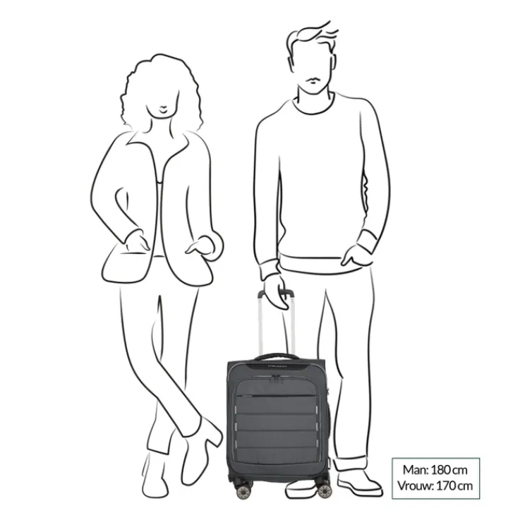 Transavia Trolleys|Ryanair Trolleys>Travelite Skaii 4 Wheel Trolley S anthracite