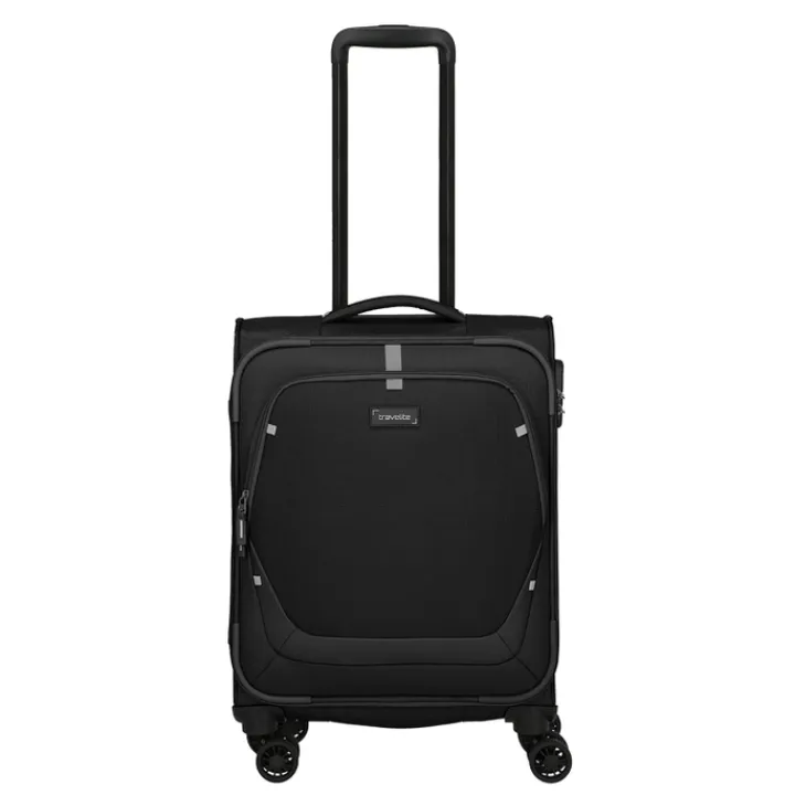 Transavia Trolleys|Ryanair Trolleys>Travelite Umbria 4 Wheel Cabin Trolley black