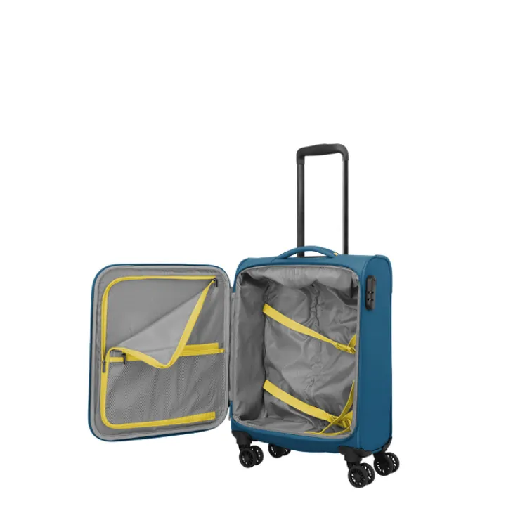 Transavia Trolleys|Ryanair Trolleys>Travelite Umbria 4 Wheel Cabin Trolley petrol