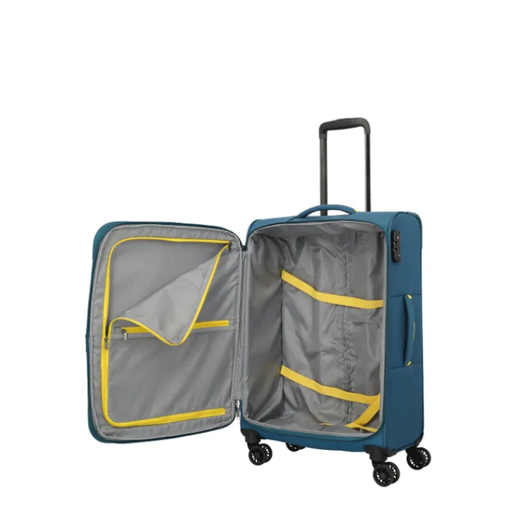 Reistrolleys|Reiskoffers>Travelite Umbria 4 Wheel Trolley M petrol