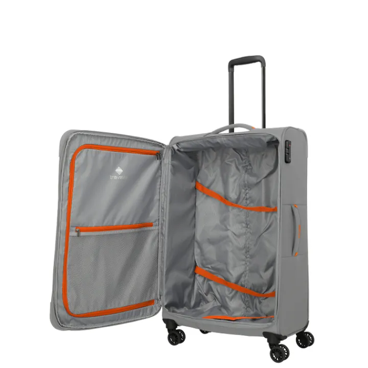 Reistrolleys|Reiskoffers>Travelite Umbria 4 Wheel Trolley L smoky grey