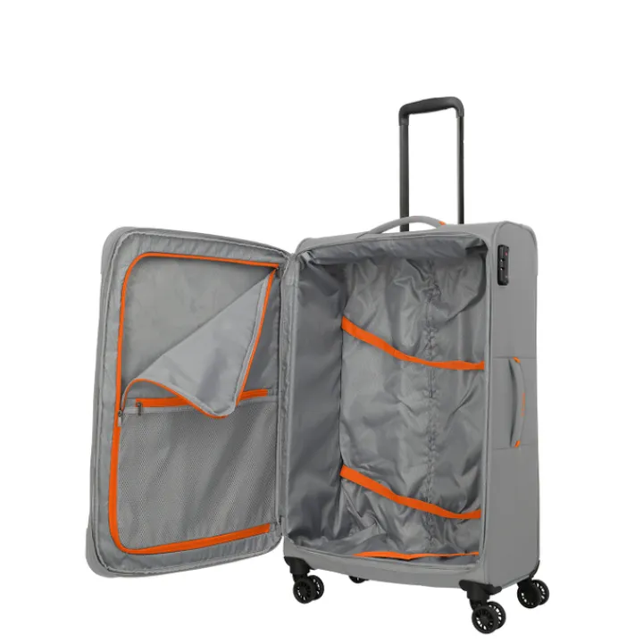 Reistrolleys|Reiskoffers>Travelite Umbria 4 Wheel Trolley L smoky grey