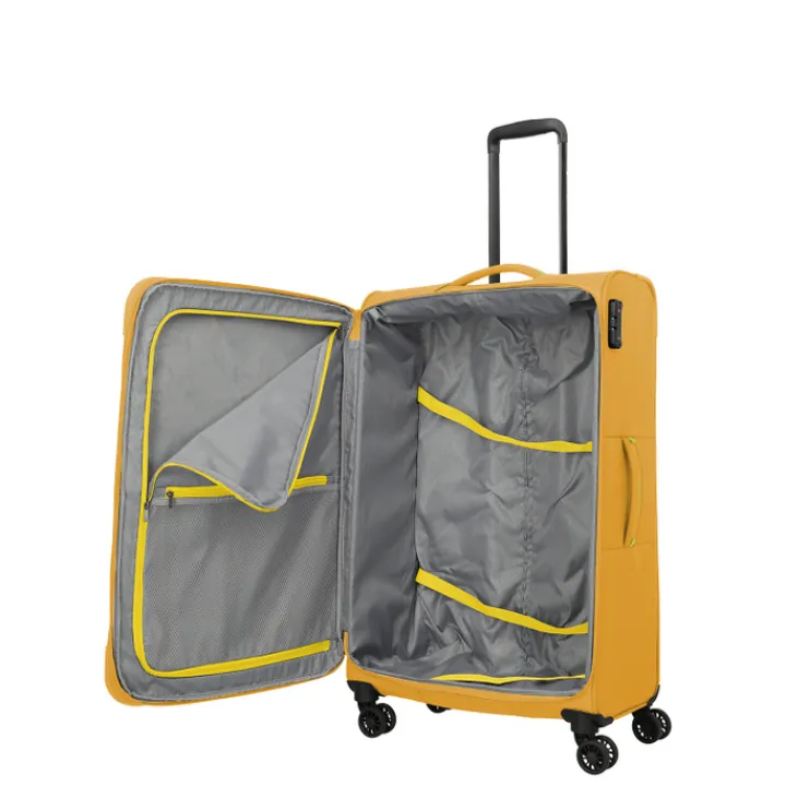 Reistrolleys|Reiskoffers>Travelite Umbria 4 Wheel Trolley L golden glow