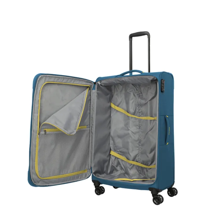 Reistrolleys|Reiskoffers>Travelite Umbria 4 Wheel Trolley L petrol