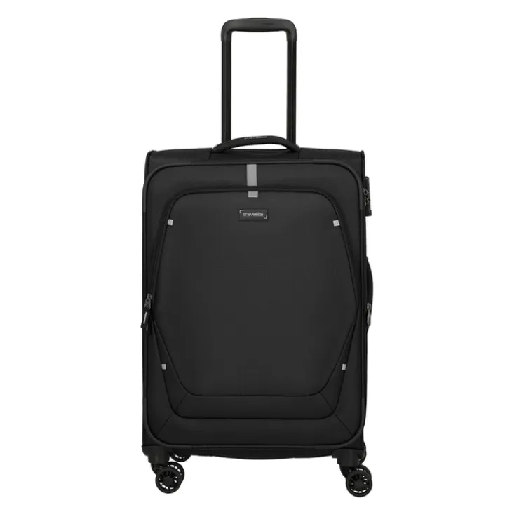 Reistrolleys|Reiskoffers>Travelite Umbria 4 Wheel Trolley M black