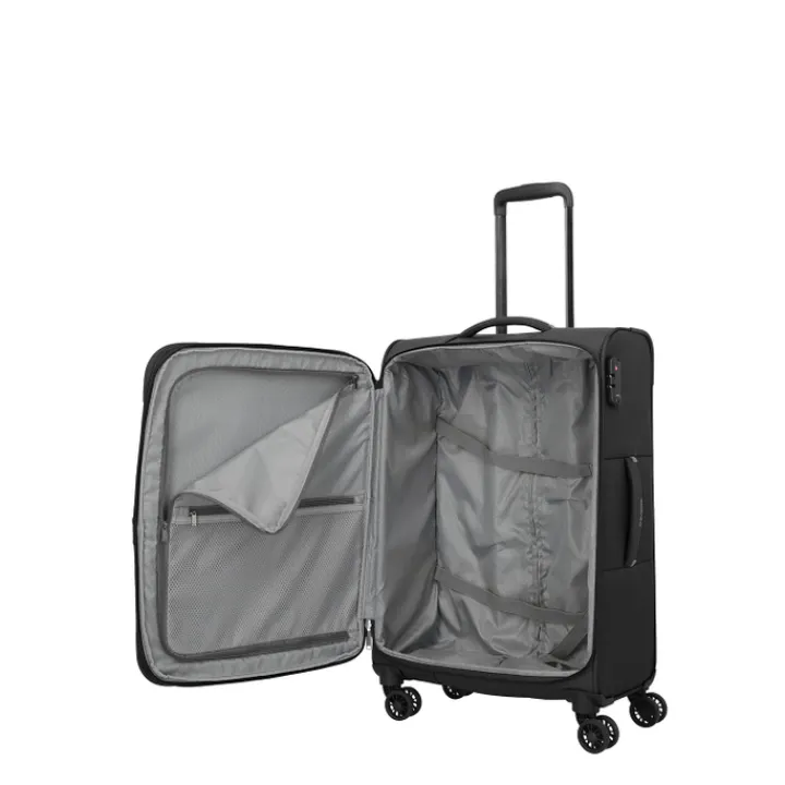 Reistrolleys|Reiskoffers>Travelite Umbria 4 Wheel Trolley M black