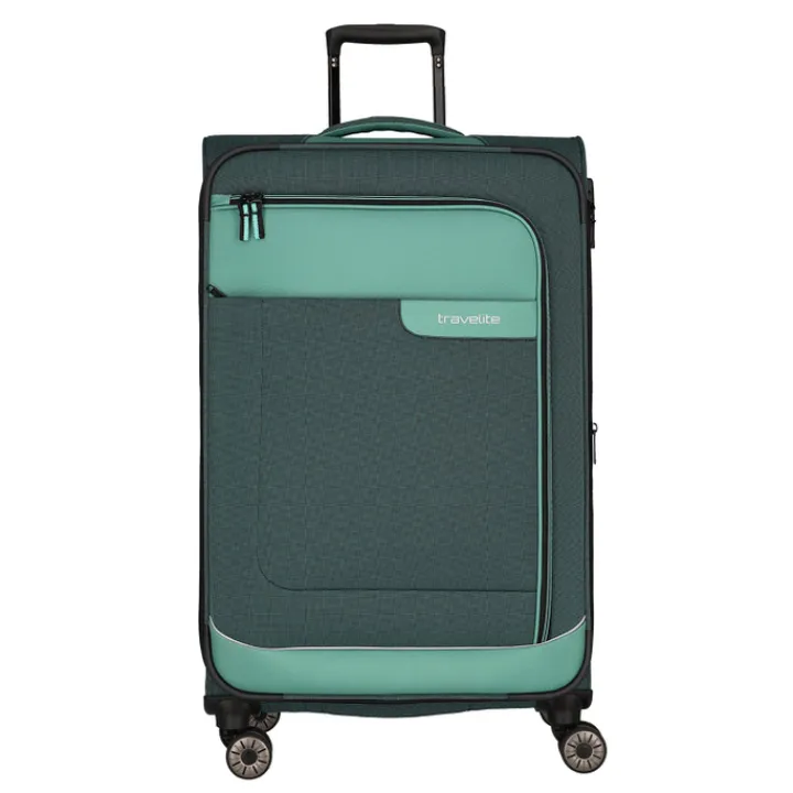 Reistrolleys|Reiskoffers>Travelite Viia 4 Wheel Trolley L Expandable green