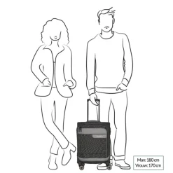 Transavia Trolleys|Handbagage Trolleys>Travelite Viia 4 Wheel Trolley S green