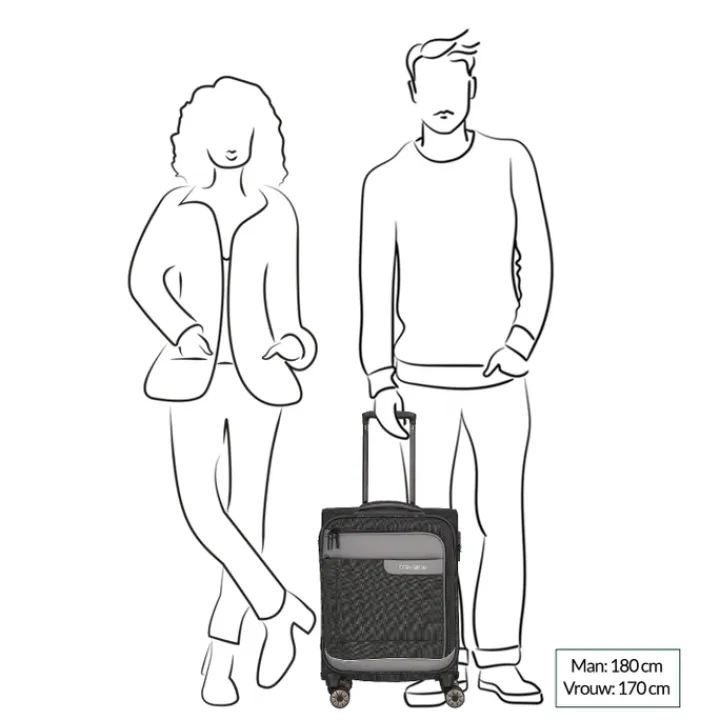 Transavia Trolleys|Handbagage Trolleys>Travelite Viia 4 Wheel Trolley S rose