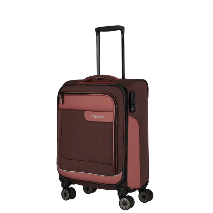Transavia Trolleys|Handbagage Trolleys>Travelite Viia 4 Wheel Trolley S rose