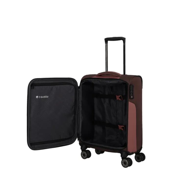 Transavia Trolleys|Handbagage Trolleys>Travelite Viia 4 Wheel Trolley S rose
