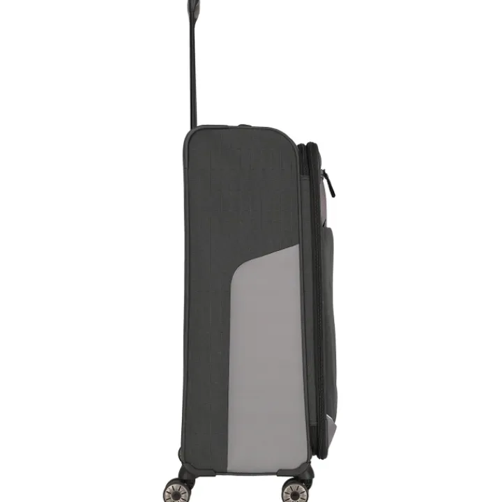 Reistrolleys|Reiskoffers>Travelite Viia 4 Wheel Trolley L Expandable anthracite