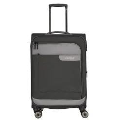 Reistrolleys|Reiskoffers>Travelite Viia 4 Wheel Trolley M Expandable anthracite