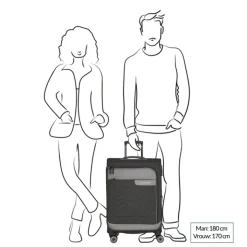 Reistrolleys|Reiskoffers>Travelite Viia 4 Wheel Trolley M Expandable anthracite