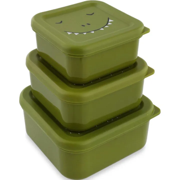 Lunchboxen>Trixie Mr. Dino Snackbox 3pc green