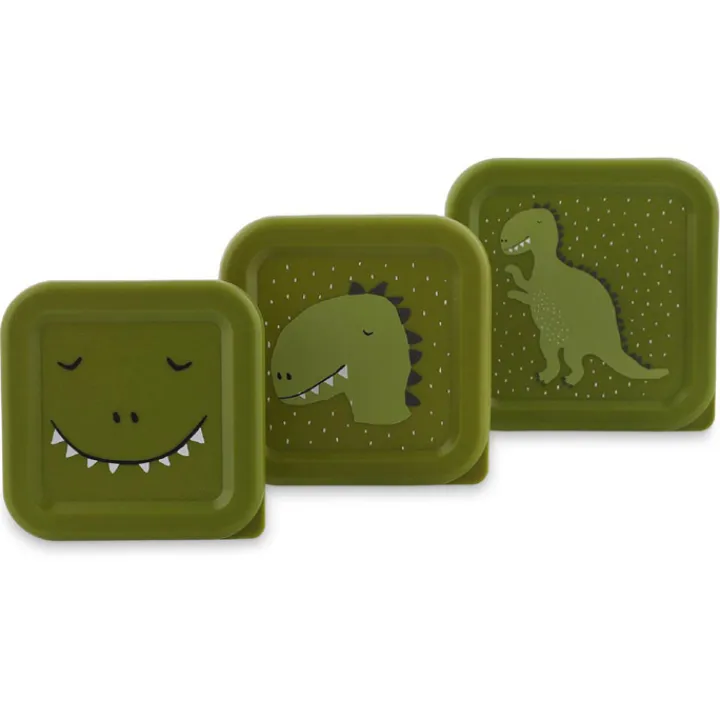 Lunchboxen>Trixie Mr. Dino Snackbox 3pc green